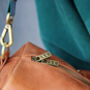 'Drake' Men's Leather Duffle Holdall In Tan Leather, thumbnail 5 of 9