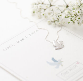 Dove Sterling Silver Necklace, 7 of 12