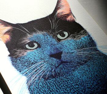 Personalised Cat Dog Pet Portrait Giclée Art Print, 3 of 3