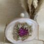 Ivory Hand Poured Pink Luxury Oval Resin Clutch, thumbnail 6 of 10