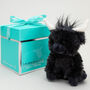 Mini Black Longhorn Cow Soft Toy With Pop Up Gift Box, thumbnail 1 of 9