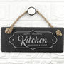 Personalised Our Kitchen Slate Hanging Sign, thumbnail 2 of 5