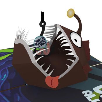 Deeply Alureing! Funny Valentine's Card With Joke Pop Up Fish, 2 of 7