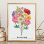 Personalised Birth Flower Family Print, thumbnail 1 of 12