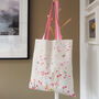 Butterflies And Flowers Cotton Tote Bag, thumbnail 1 of 3