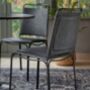 Metal Frame Black Leather Dining Chair, thumbnail 4 of 6