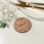 Personalised Wooden Coaster Floral Garland Place Setting, thumbnail 2 of 10