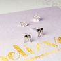 Angel Wing Silver Stud Earrings Customisable Gift Card, thumbnail 3 of 10