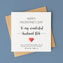 Personalised Valentine's Day Card For Husband, thumbnail 1 of 5