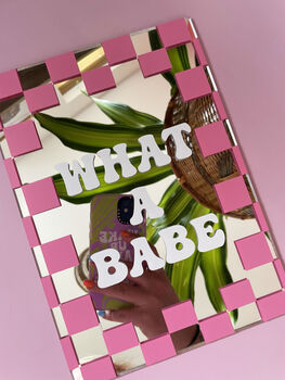 What A Babe Checkerboard Mirror, 2 of 6