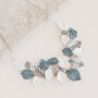 Matt Blue And Silver Tone Garden Leaf Necklace, thumbnail 3 of 3
