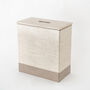 Toilet Roll Storage Box Wooden Hessian Taupe, thumbnail 1 of 3