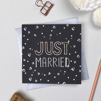 'Just Married' Greeting Card, 2 of 3