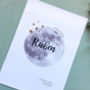 Personalised To The Moon Baby Birth Print, thumbnail 1 of 2
