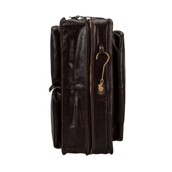 Personalised Large Leather Suit Carrier 'Rovello', 7 of 12