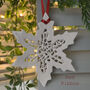 Tangled Snowflake Ceramic Hanging Decoration, thumbnail 3 of 6
