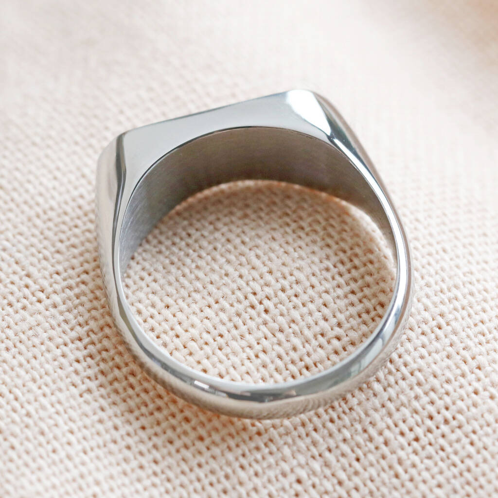 Personalised Stainless Steel Bar Ring By Lisa Angel