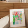 Form And Flora Painted Garden Scene Art Print, thumbnail 1 of 2