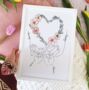 Personalised Family Heart Flowers Hand Illustration, thumbnail 1 of 6