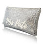 Silver Sequin Personalised Mrs Clutch, thumbnail 4 of 6