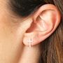 Sterling Silver Cross Stud Earrings, thumbnail 2 of 4