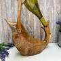 Handcrafted Bamboo Drunken Duck Wine Bottle Holder – Wooden Bar And Home Décor Gift, thumbnail 2 of 6