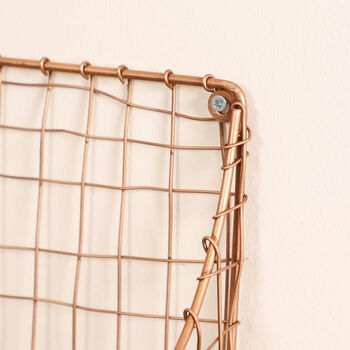 Three Wall Mounted Copper Home Storage Baskets, 5 of 10