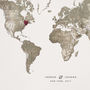 World Map Love Location Print, thumbnail 3 of 3