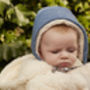 Denim Winter Bonnet With Organic Cotton Shearling, thumbnail 1 of 6