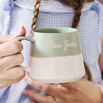 Personalised Teacher Gift Colour Dipped Stoneware Mug, 3 of 4
