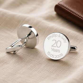 Personalised Anniversary Milestone Cufflinks, 5 of 9