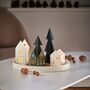 Christmas Village And Tray In Powder Coated Steel, thumbnail 1 of 3