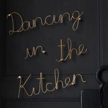 Dancing In The Kitchen Wire Word Gold, 2 of 3