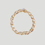 Wave Link Statement Gold Chain Necklace In 18 K Gold Plate, thumbnail 2 of 6