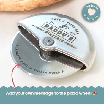 Personalised Stainless Steel Pizza Cutter, 3 of 8