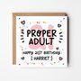 Pink 21st Birthday Card Twenty One, thumbnail 2 of 5