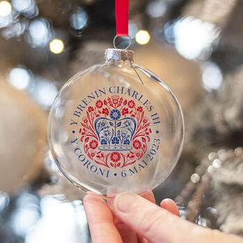 King Charles Commemorative Coronation Glass Bauble, 2 of 2