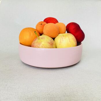 Antique Painted Pink Wooden Fruit Bowl ~ Six, 3 of 11