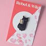 Pride Cats Lgbtq+ Black Cat Enamel Pin Badge, thumbnail 2 of 5