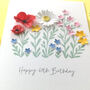 Happy Birthday Paper Wild Flower Card, thumbnail 7 of 7