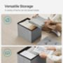 Compact Foldable Ottoman Footrest With Storage, thumbnail 7 of 10