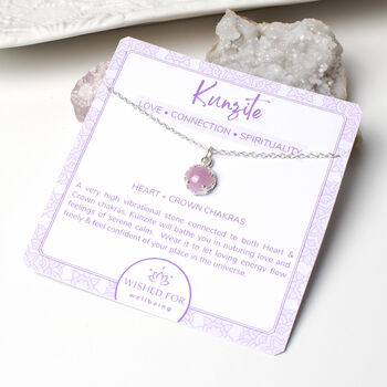 Kunzite Necklace Sterling Silver, Love And Serenity, 2 of 6