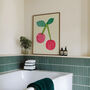 Cherry Poster, Cherry Illustration, Mid Century Print, thumbnail 5 of 10