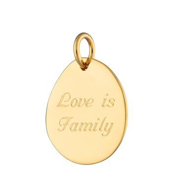 Engraved Gold Plated Medium Pebble Charm, 8 of 8