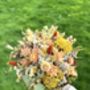 Sunwashed Apricot Dried Bouquet With Leucadendron And Straw Flowers, thumbnail 5 of 5