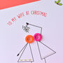 To My Wife At Christmas Mrs And Mrs Card, thumbnail 3 of 5