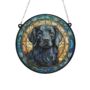 Flat Coated Retriever Stained Glass Effect Suncatcher, thumbnail 2 of 3