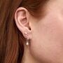Hampton Moissanite And Silver Hoop Earrings, thumbnail 1 of 4