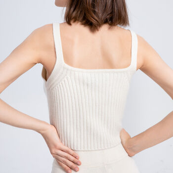 Knitted Cashmere Tank Top, 2 of 3