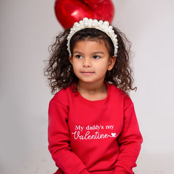 'My Daddy's My Valentine' Embroidered Sweatshirt, 2 of 5